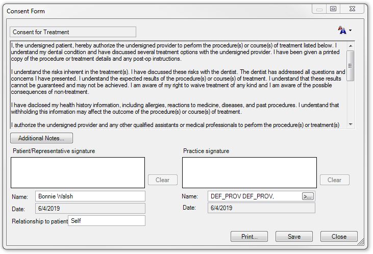 Working with Consent Forms in the Treatment Planner | Dentrix ...