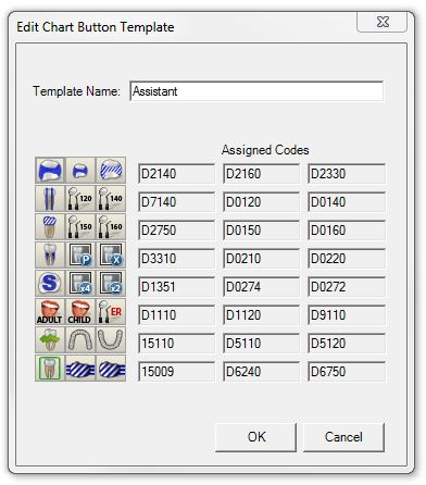 New Chart Button Template dialog box.