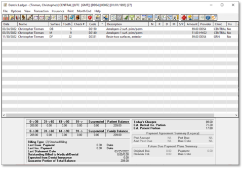 assignment of benefits dentrix